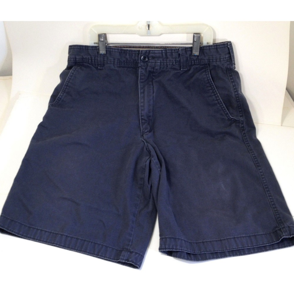 TIMBERLAND Classic Flat Front Khaki Chino Black Shorts Mens Size 33